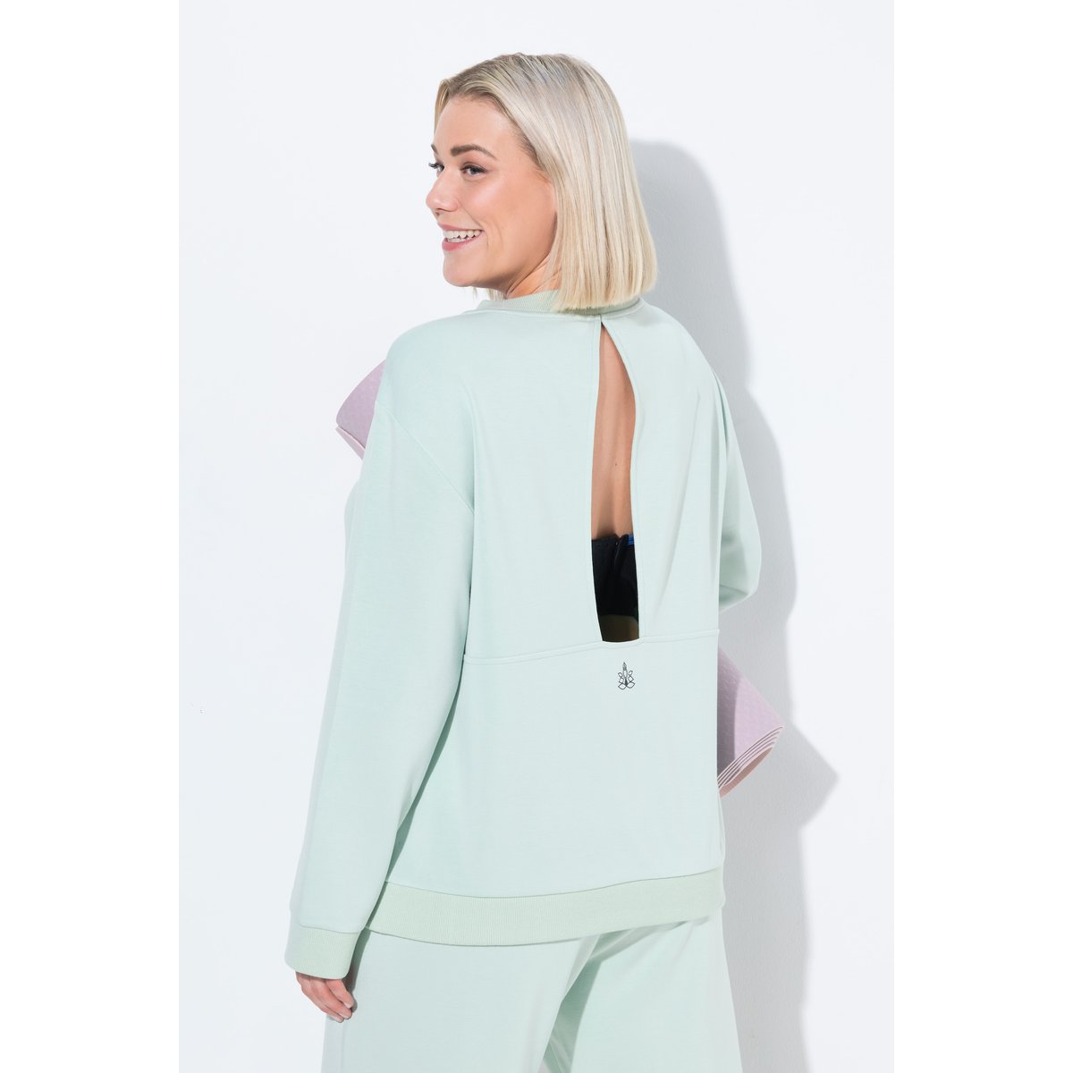 Sweat de yoga, coupe Boxy. Manches longues salbai, ULLA POPKEN