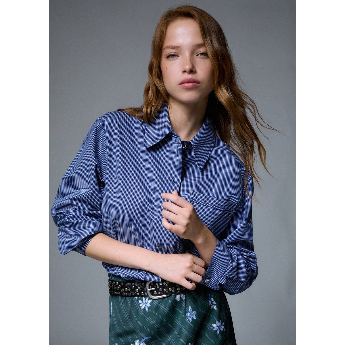 Chemise avec cravate bleu foncé, LIU JO
