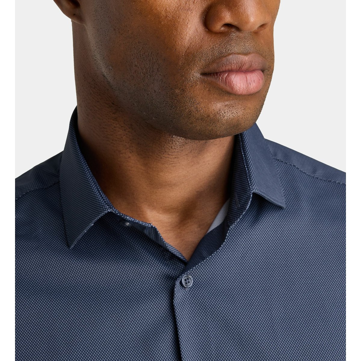 Chemise droite performance hdoperf à motif géométrique bleu, GALERIES LAFAYETTE