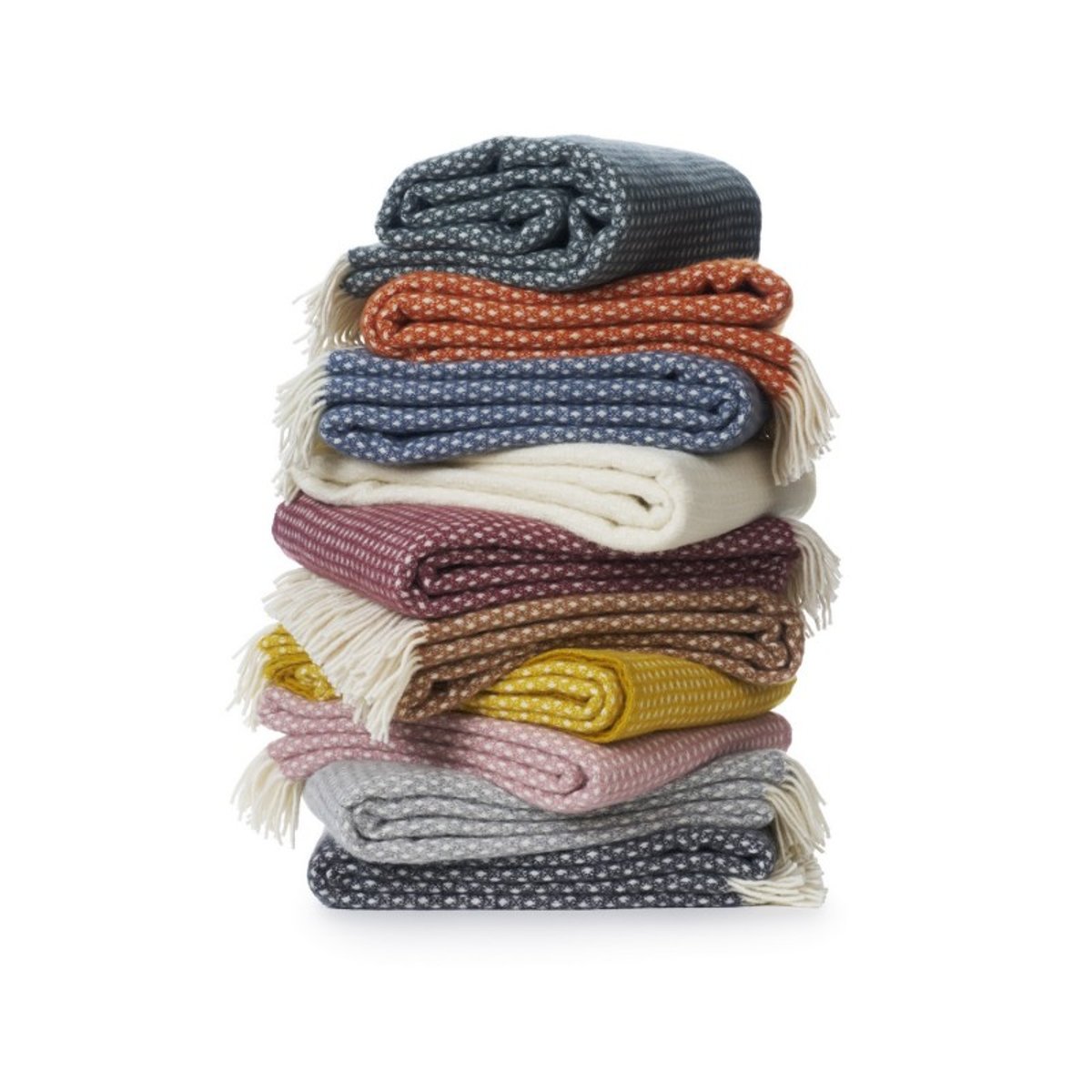Plaid laine agneau KNUT vieux rose, KLIPPAN
