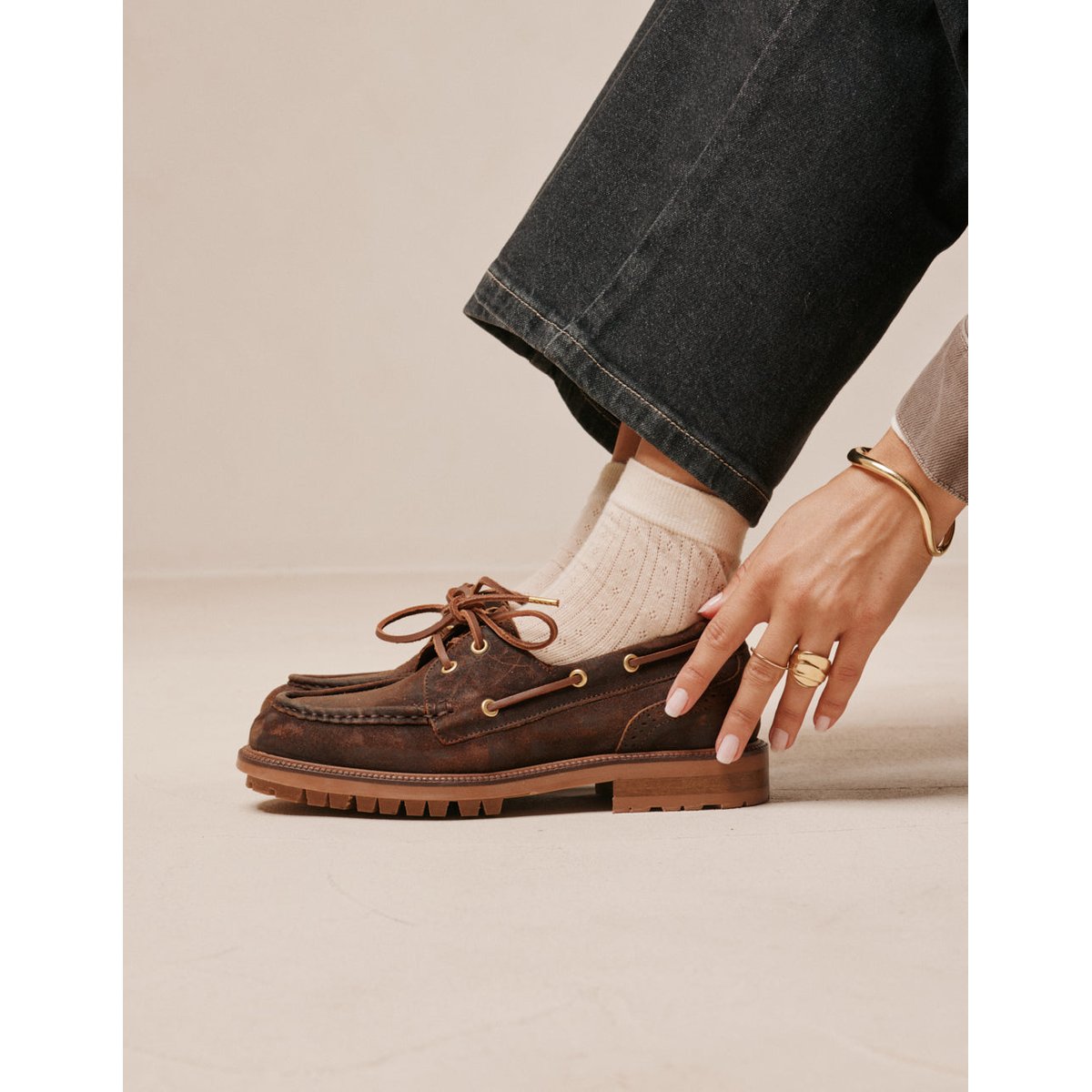Derbies NIZA suède huilé marron, ODAJE