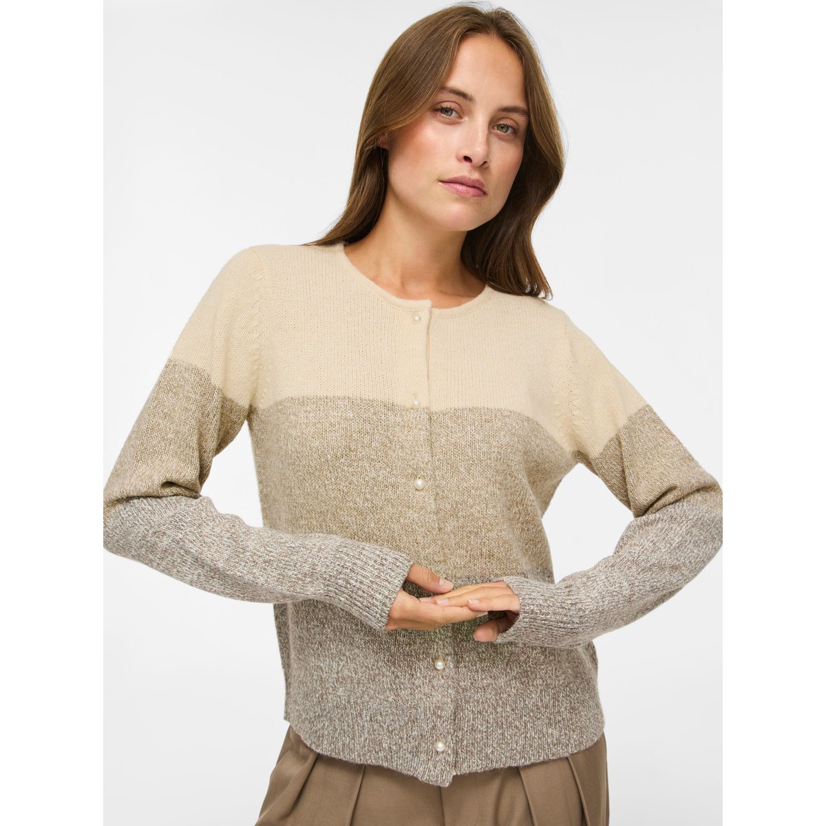 Cardigan En Maille gris - birch1, VILA