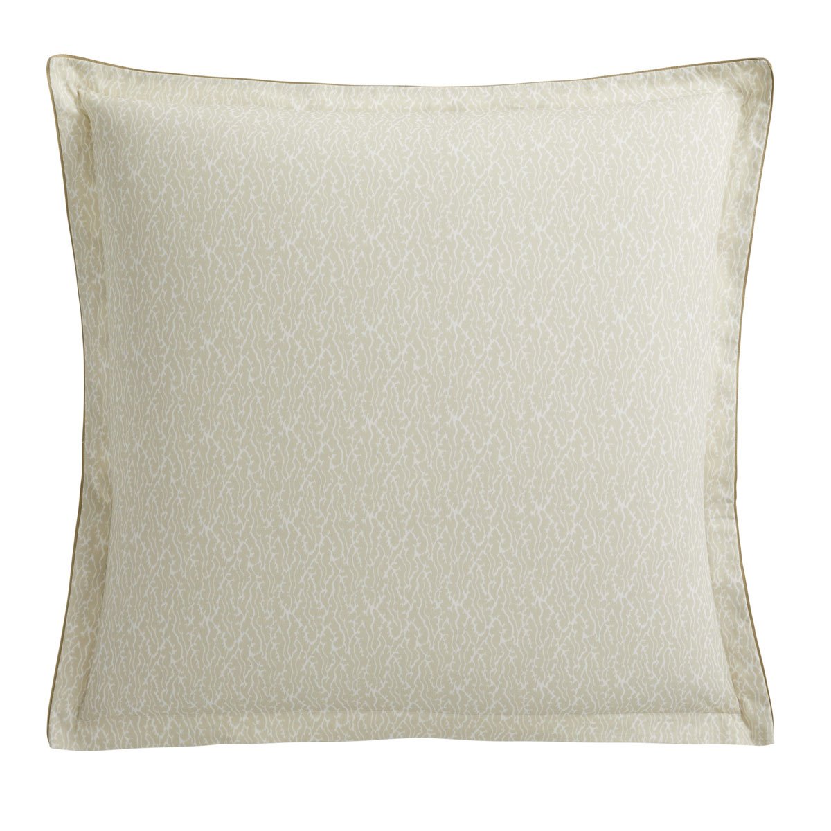 Taie d'oreiller imprimée en percale de coton, BAROQUE blanc et marron, ALEXANDRE TURPAULT