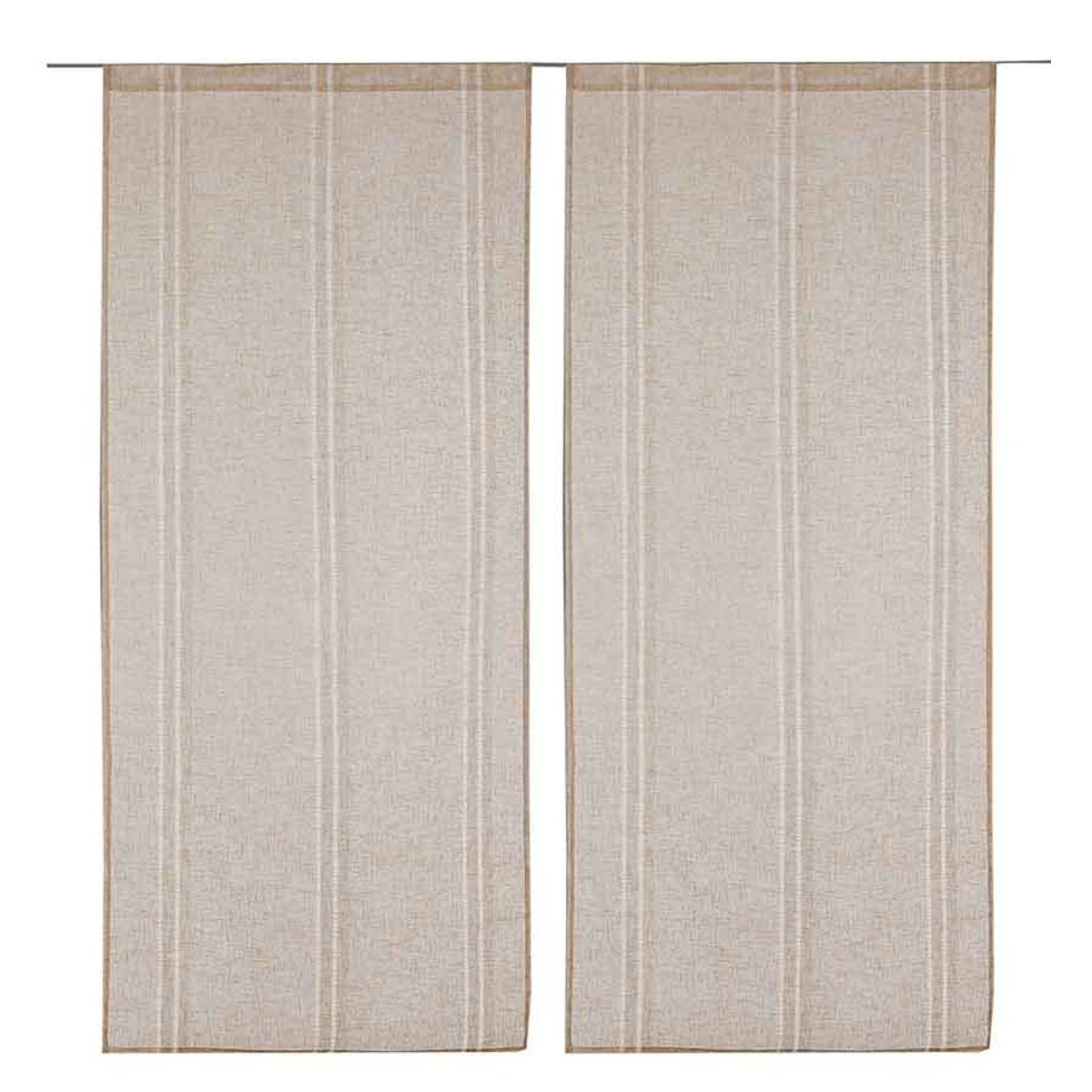 Paire de Petits voilages en Lin naturel, LINDER