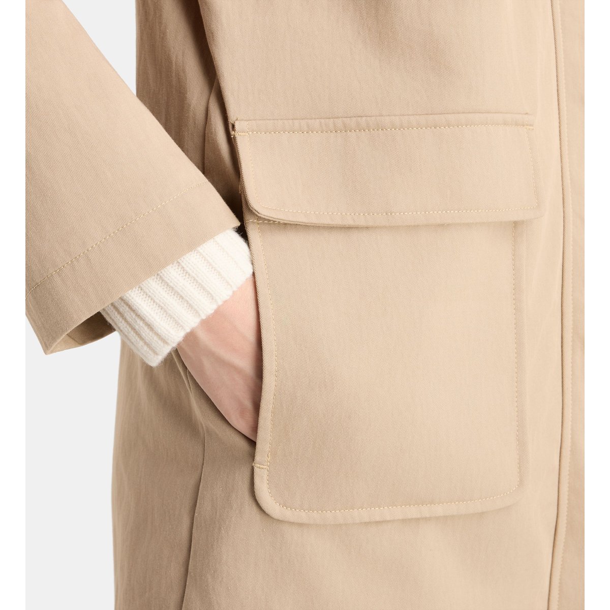 Parka courte opus capuche beige moyen, JODHPUR