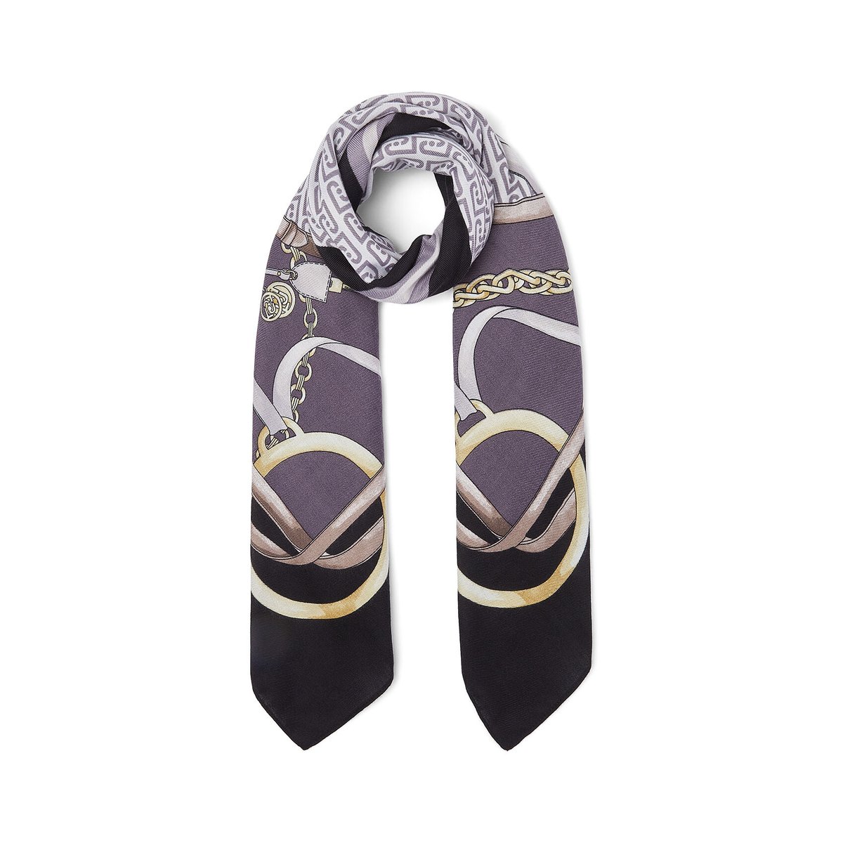 Foulard grand format avec imprimé noir, LIU JO