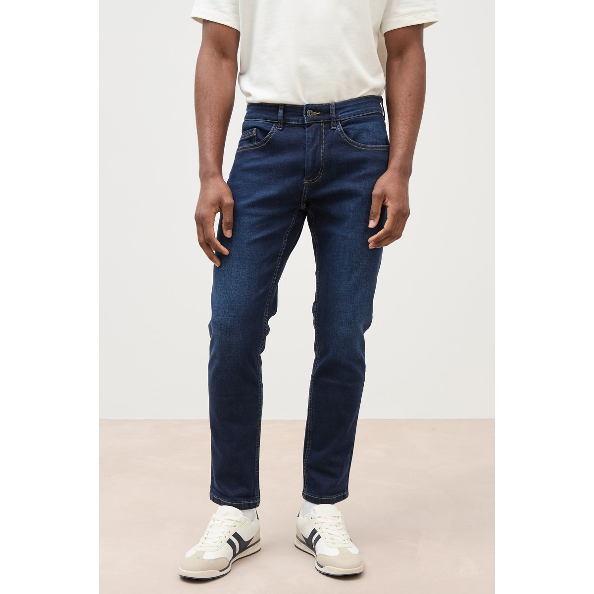 Jeans slim longueur 30 denim brut, BONOBO