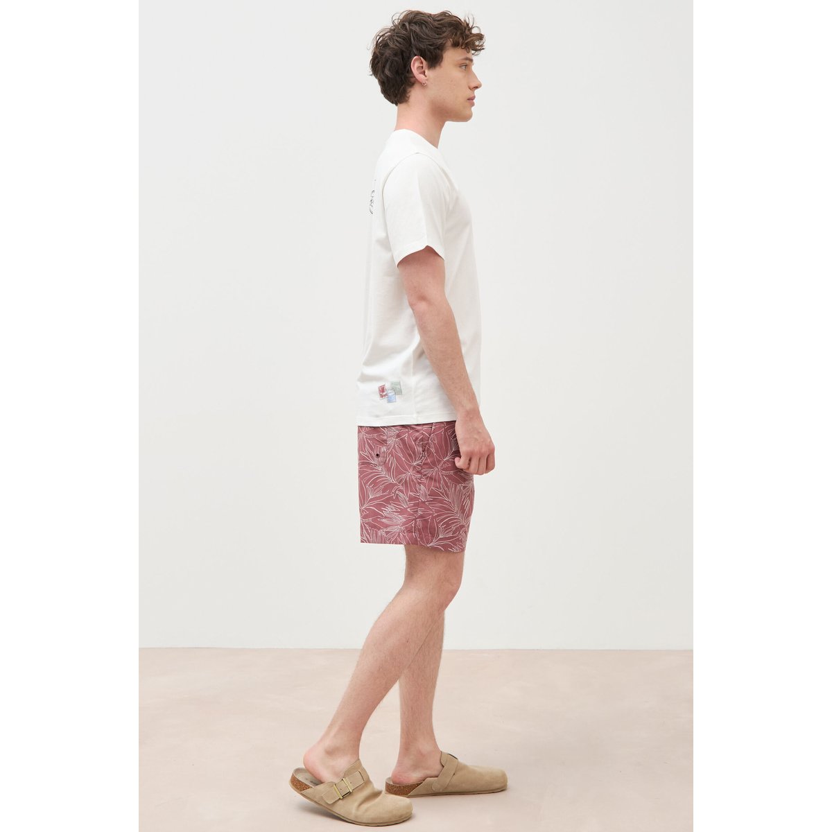 T-shirt en coton ecru, BONOBO