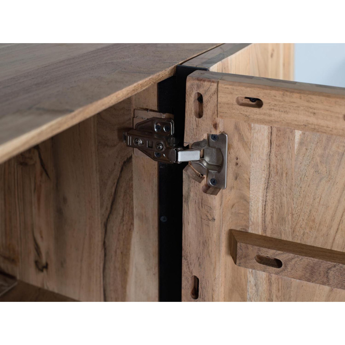 Bahut 4 portes Bois Marron marron, DECORATION D’AUTREFOIS