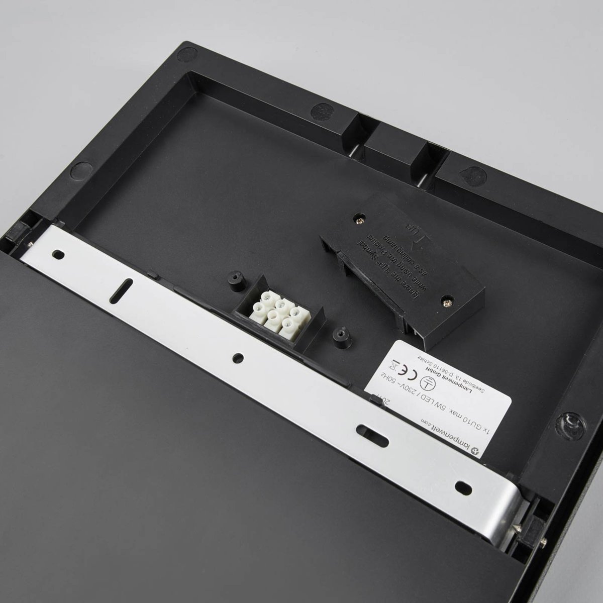 Plafonnier extérieur  moderneLED, Amra blanc, gris foncé, LUCANDE