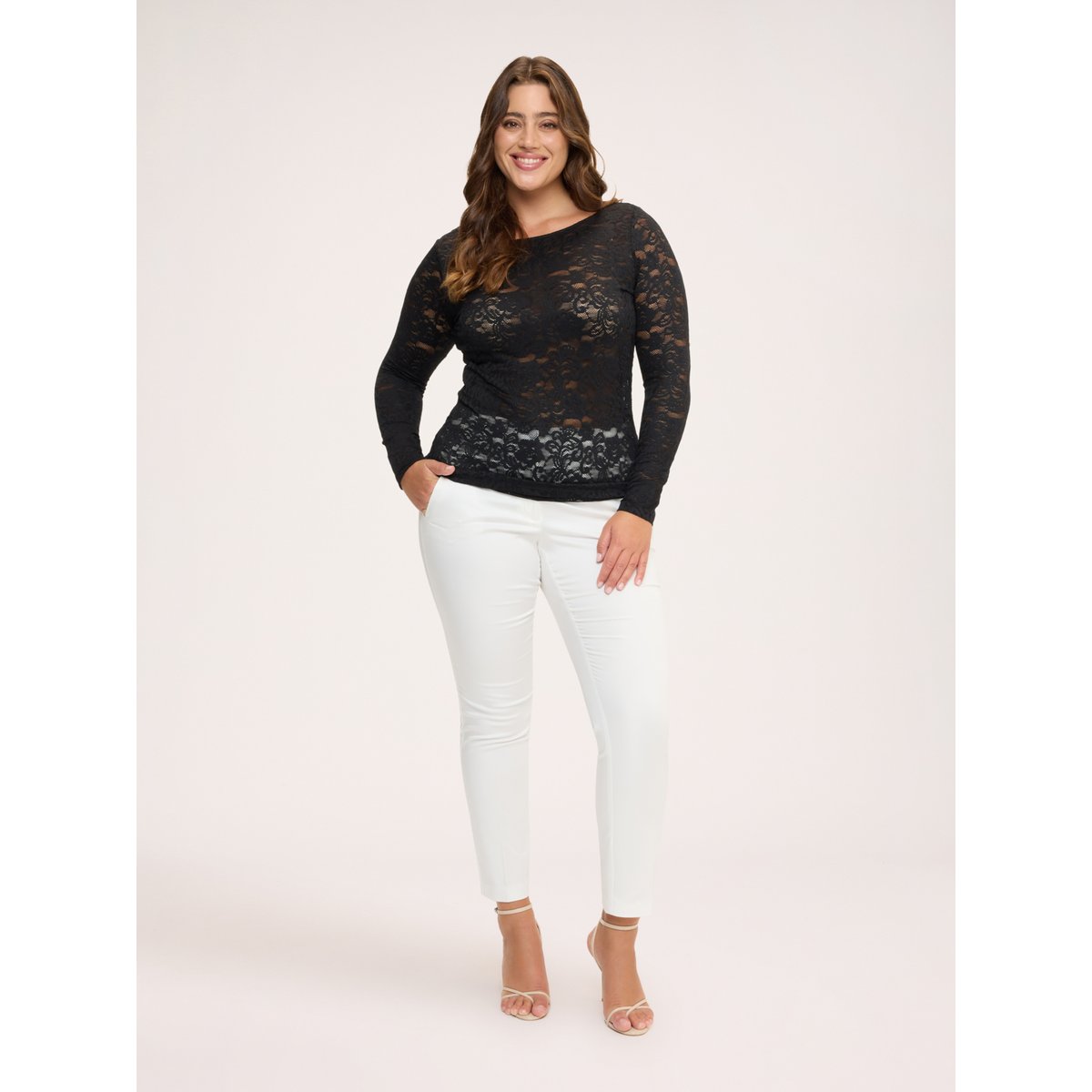 T-shirt à manches longues noir, FIORELLA RUBINO
