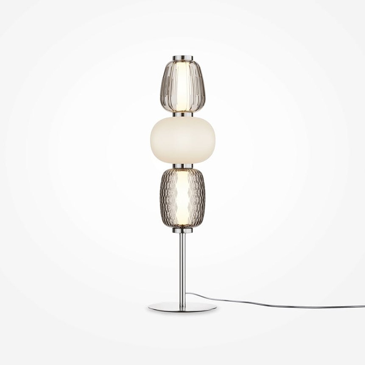 Lampe à poser bijoux chic SYCOMORE argenté, PIER IMPORT