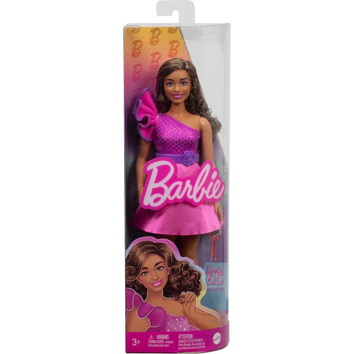 Poupée fashionistas brune rose, MATTEL