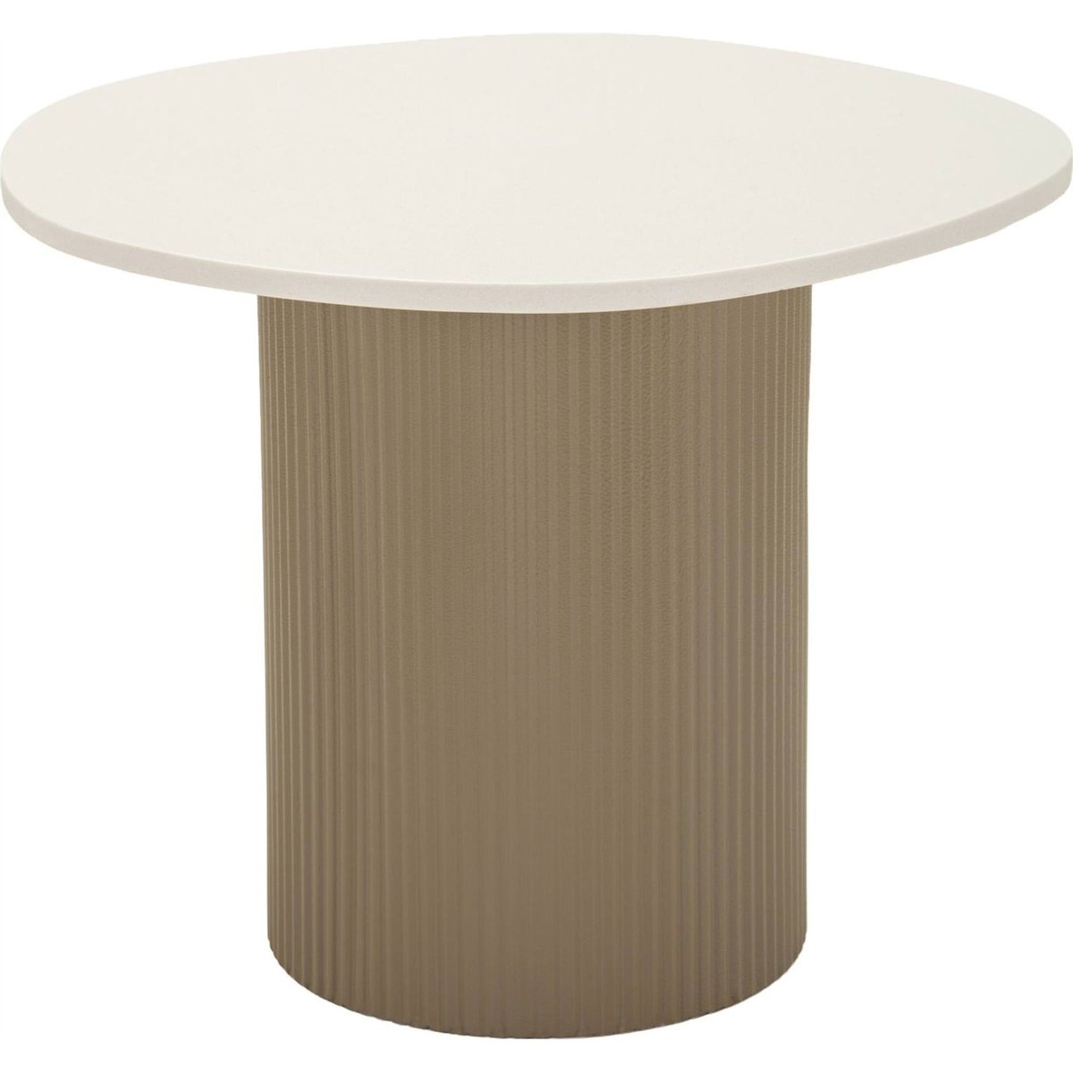 Table d'appoint ronde effet marbre MODERN gris et blanc, RECOLLECTION