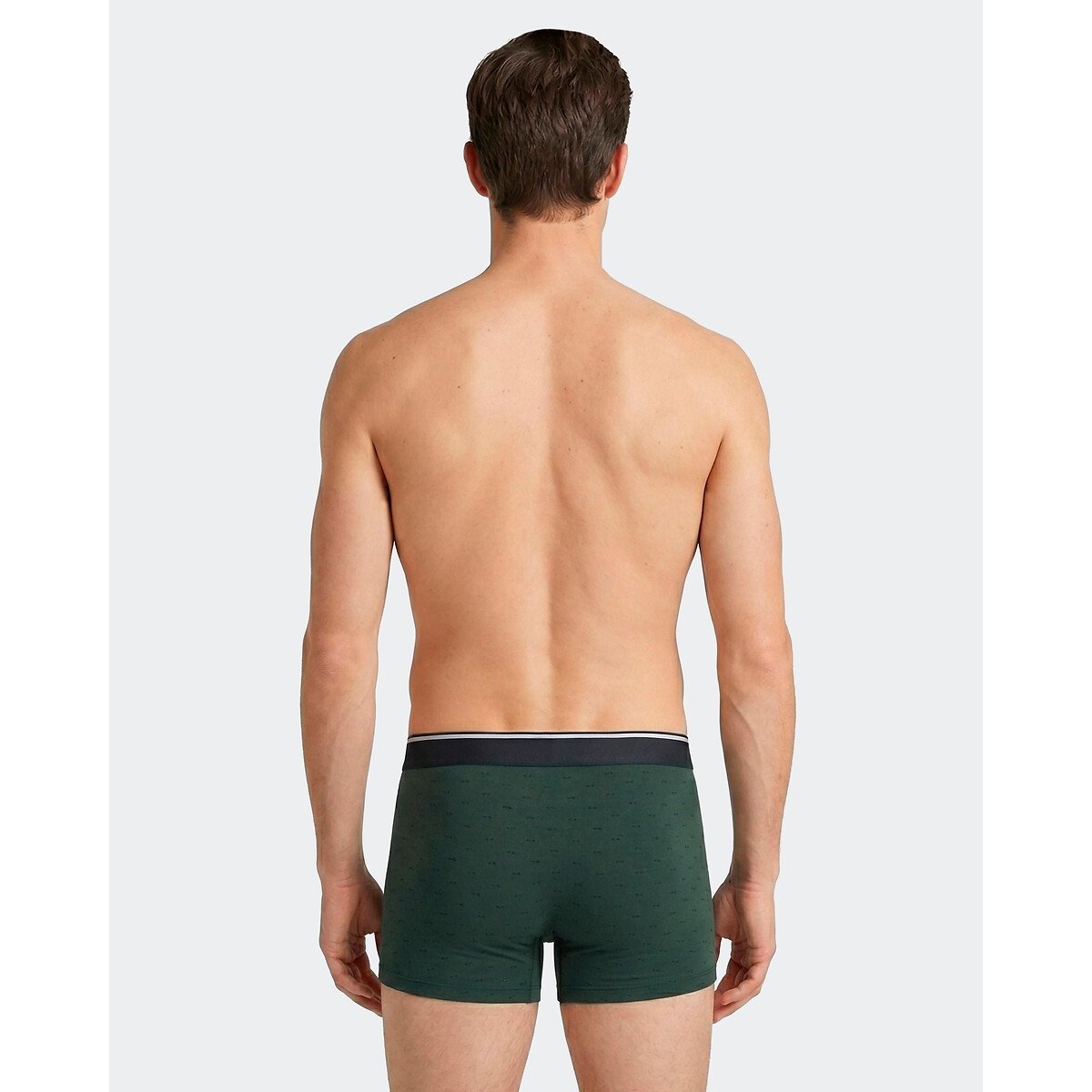 Set van 3 effen boxershorts groen+marine, EDEN PARK
