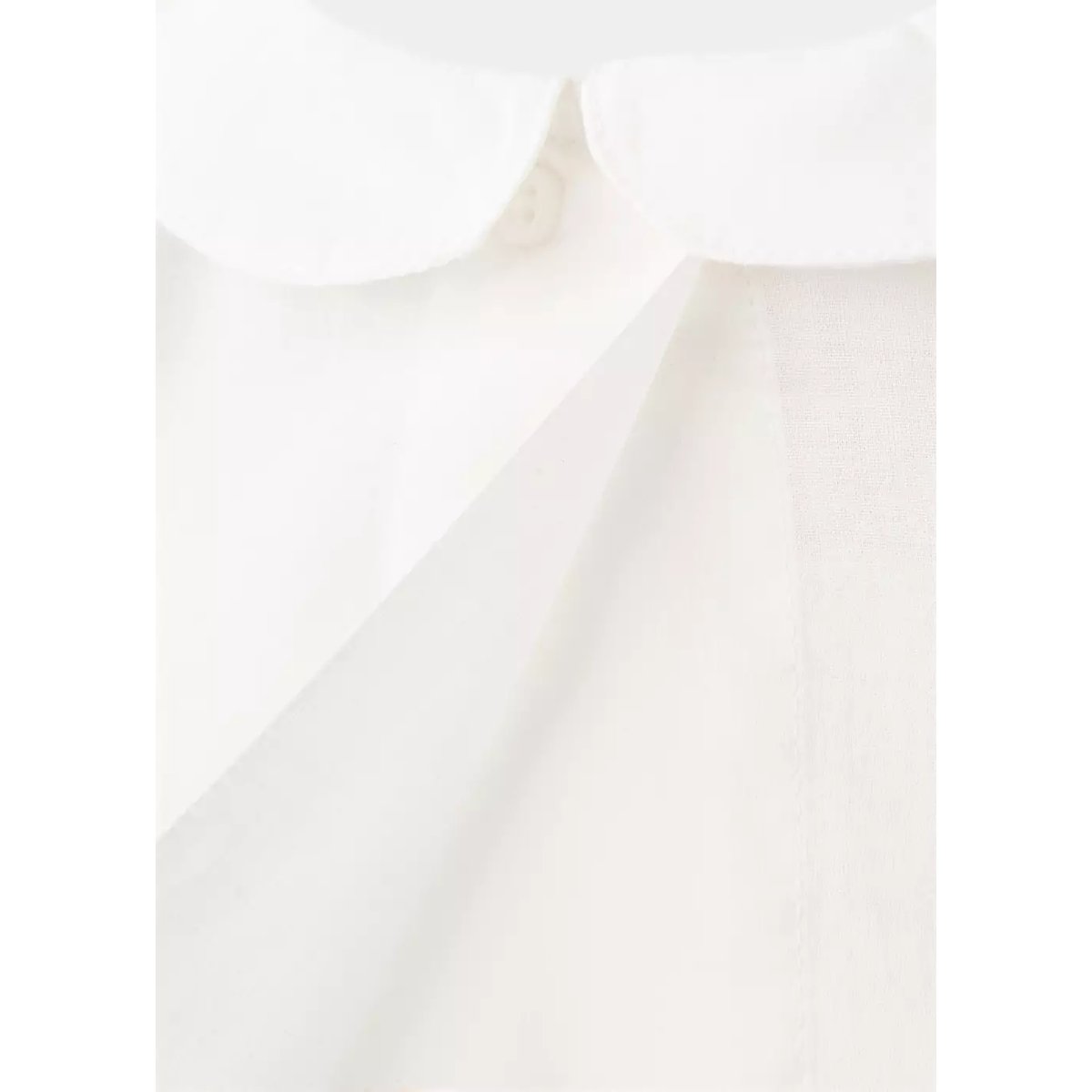 Blouse à col Claudine blanc cassé, MANGO BABY