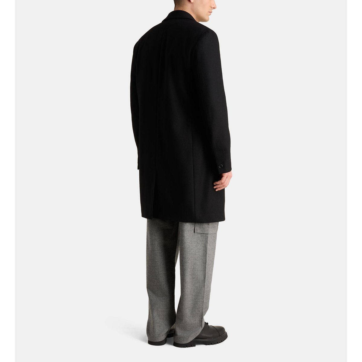 Manteau mi-long toat en laine mélangée noir, GALERIES LAFAYETTE