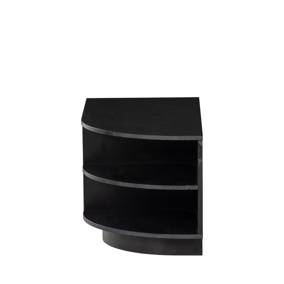 Meuble TV 2 tiroirs en bois L78cm- FINCA noir, WOOOD