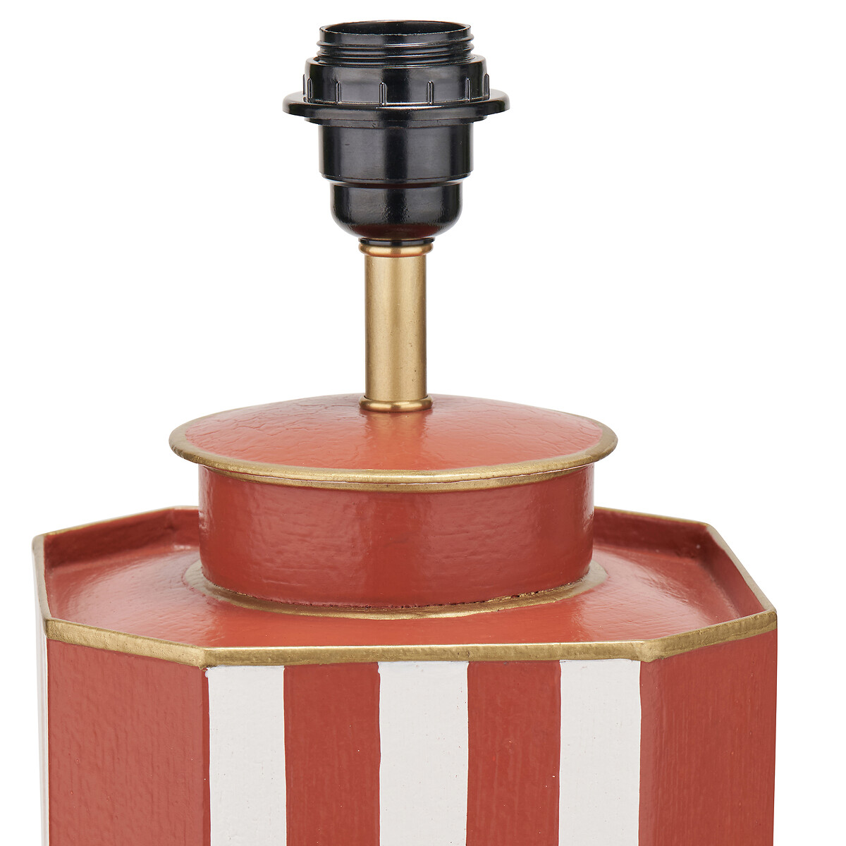 Reya Hand Painted Stripe Table Lamp Base cinnamon, ÉDITÉ