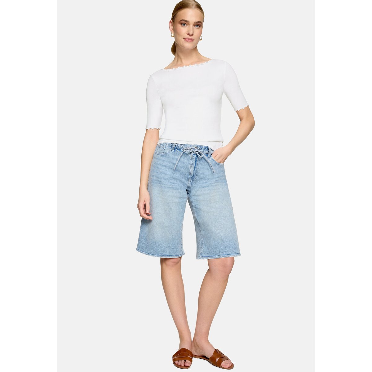 T-shirt à encolure bateau brilliant white, ZERO
