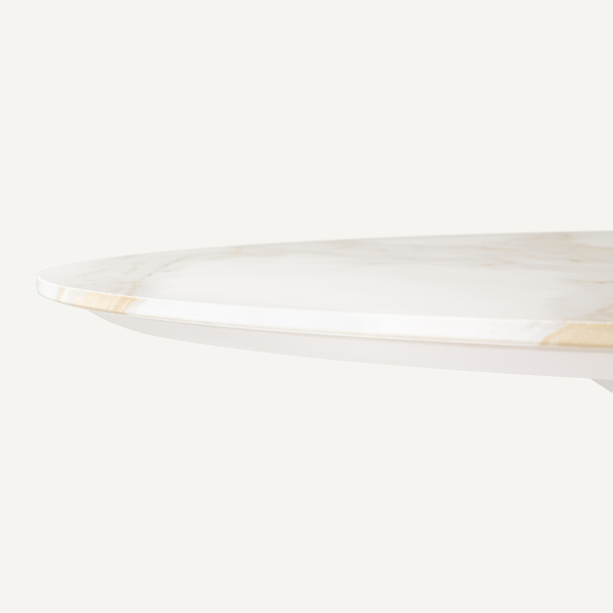 Plateau de table rond et extensible en céramique, diamètre 135 à 180 cm, EXTENDO céramique blanche, AM.PM