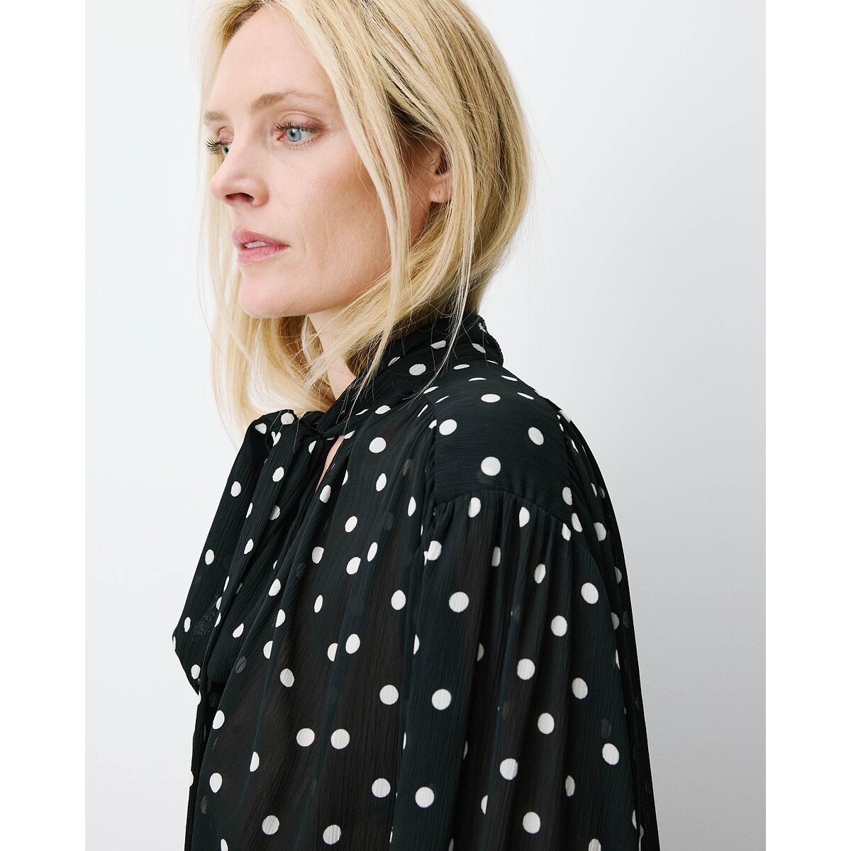 Blusa estampada con lunares, ANGELICA estampado lunares, GRACE & MILA