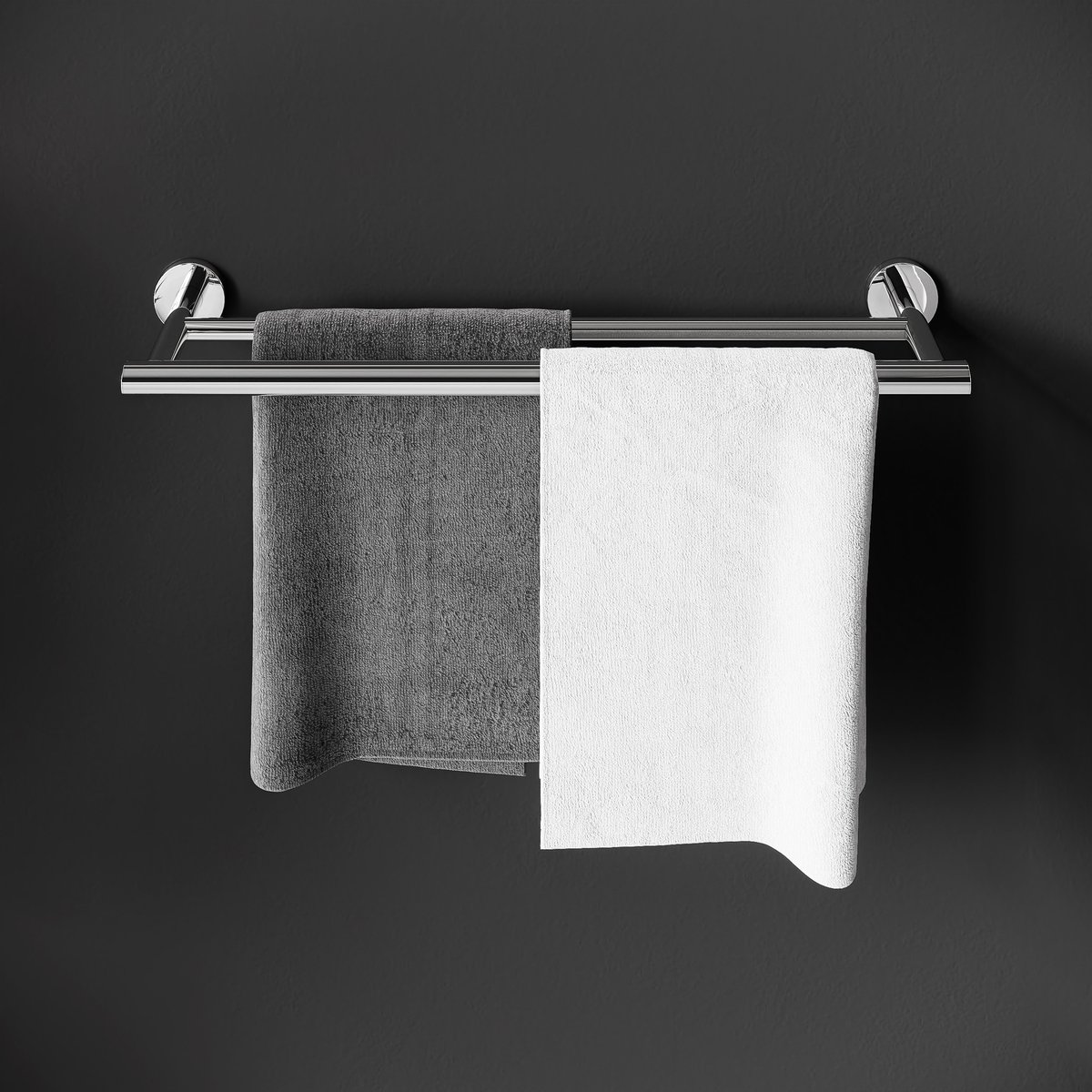 Porte Serviette Double mural ARCHITECT SP chrome, COSMIC