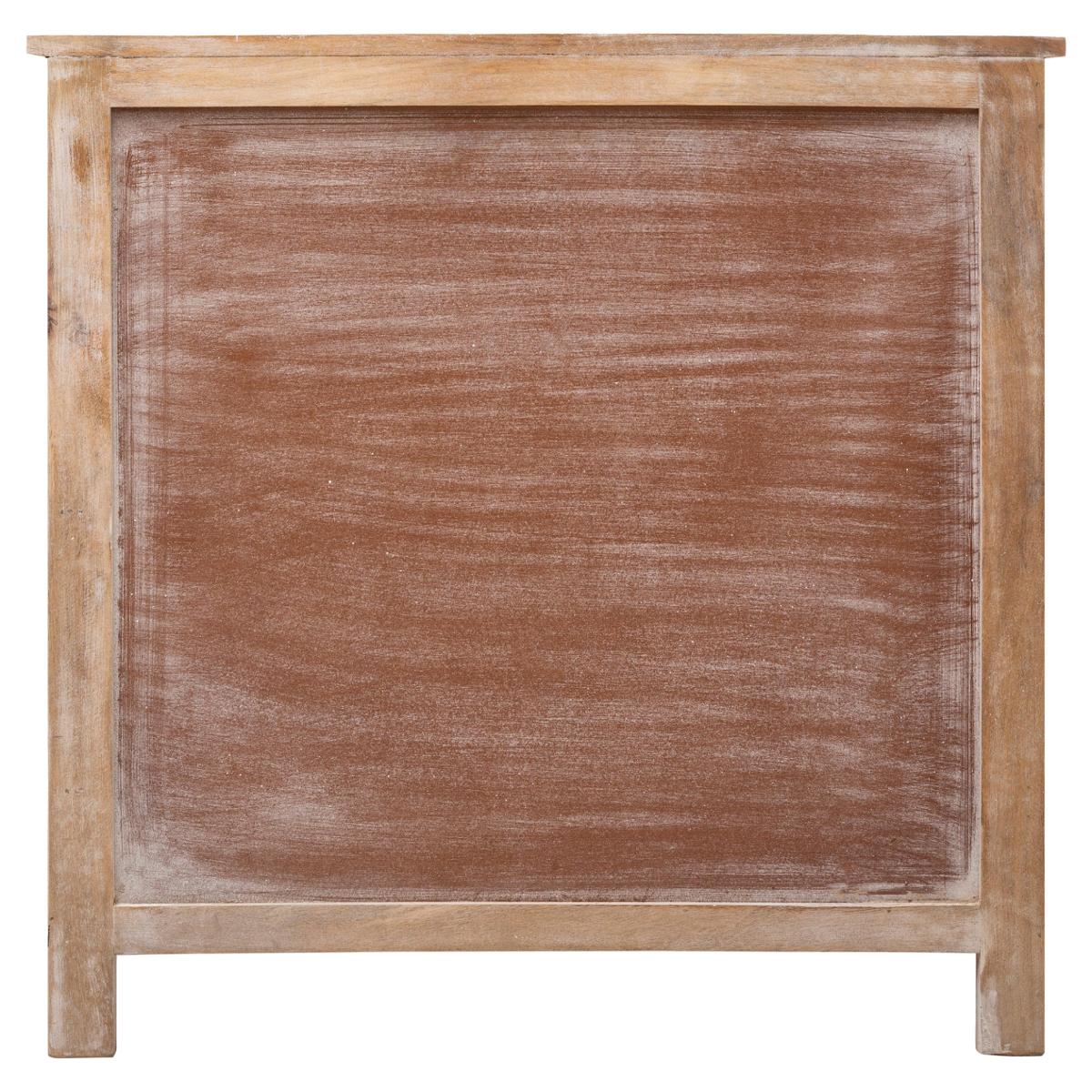 Commode 3 tiroirs bois de manguier SHIREL beige, ATMOSPHERA