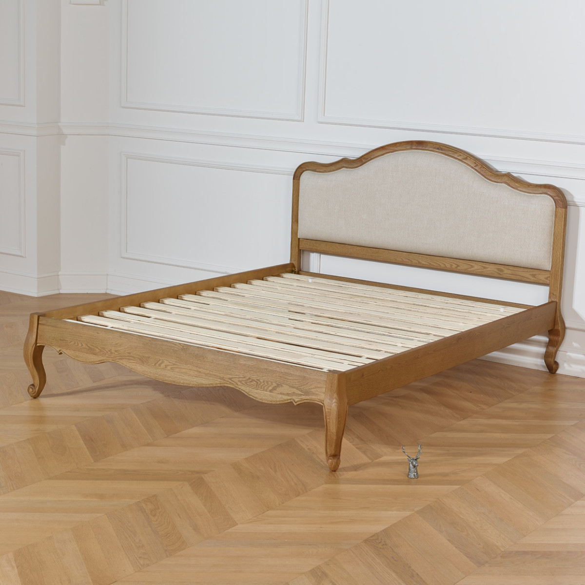 Lit 160x200 en chêne HENRY marron, ROBIN DES BOIS