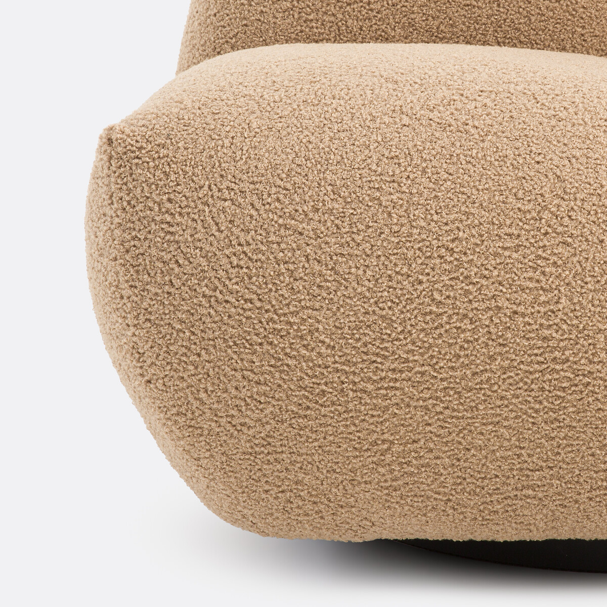 Fauteuil pivotant, bouclette épaisse, Nuria moka, LA REDOUTE INTERIEURS