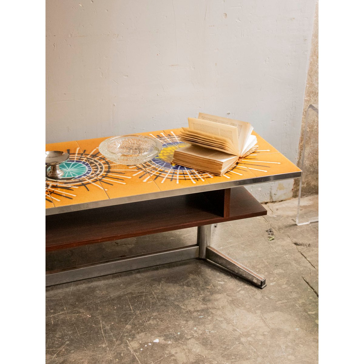 Table basse en céramique Léonie N°939 - Bon état multicolore, DEBONGOUT