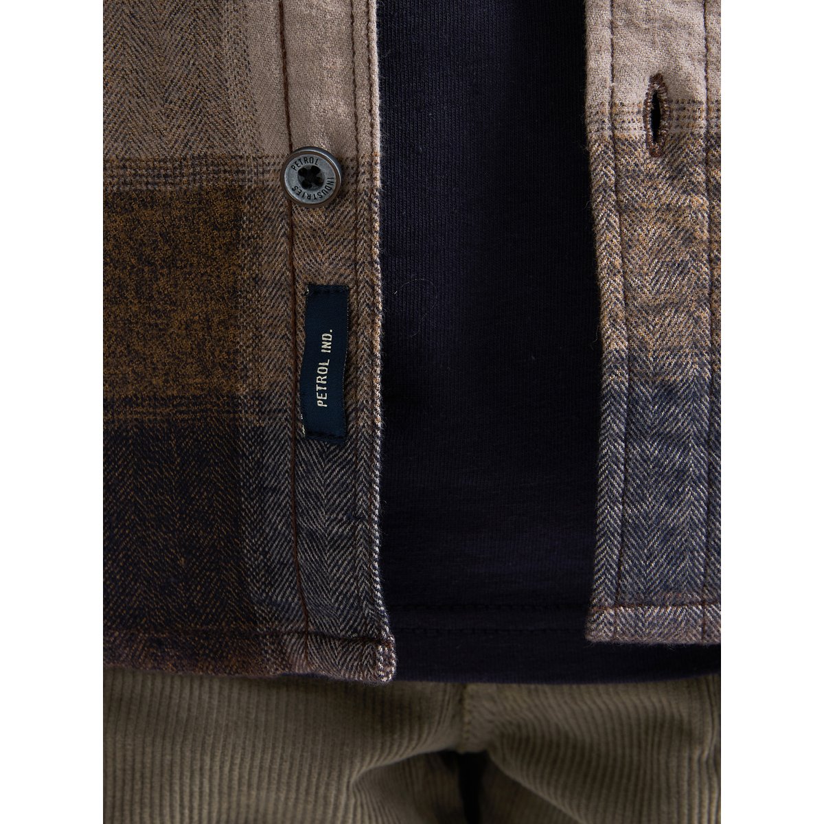 Chemise à carreaux clackamas marron mud, PETROL INDUSTRIES