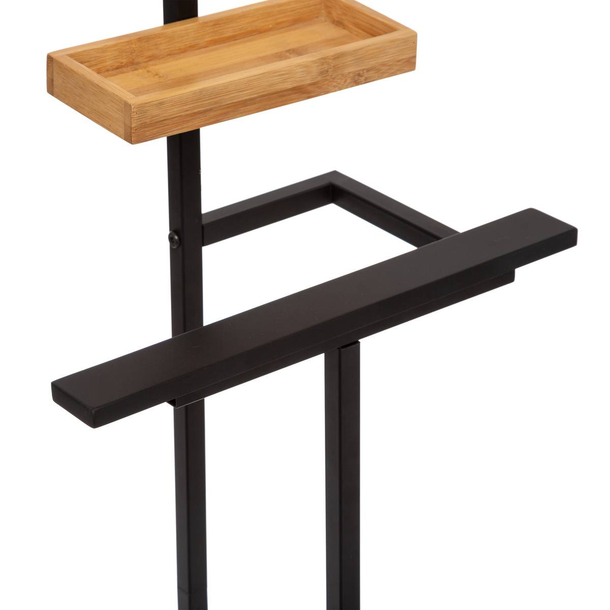 Valet de chambre en métal et bambou BLACKBAMBOO noir, 5FIVE SIMPLY SMART