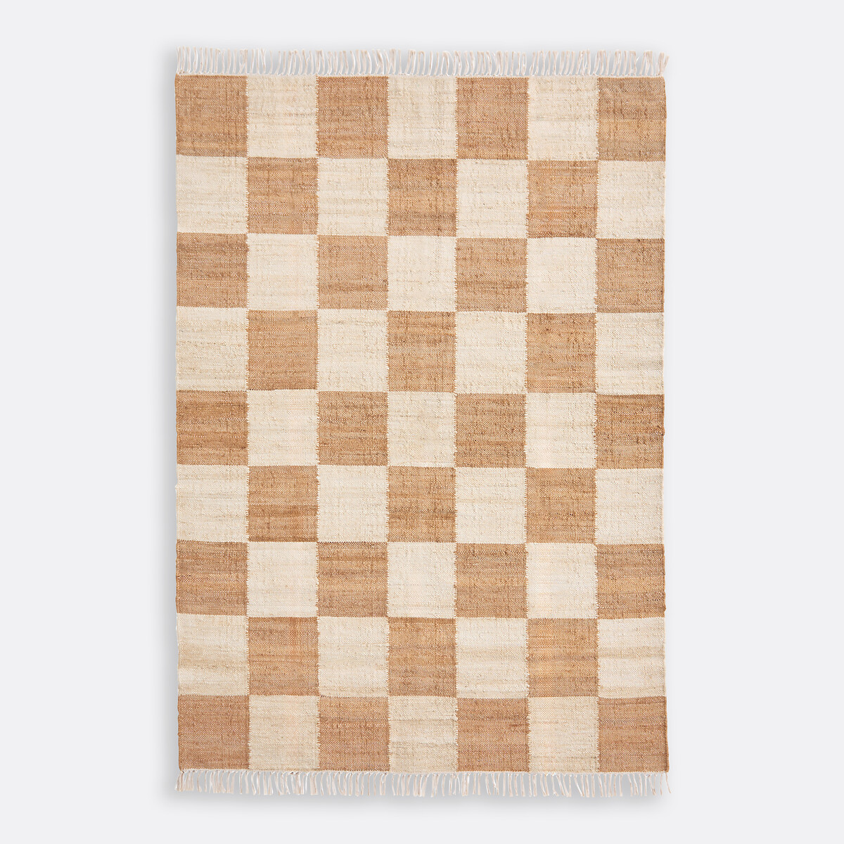 Tapis 78% jute, motif damier, Ionisa naturel, LA REDOUTE INTERIEURS