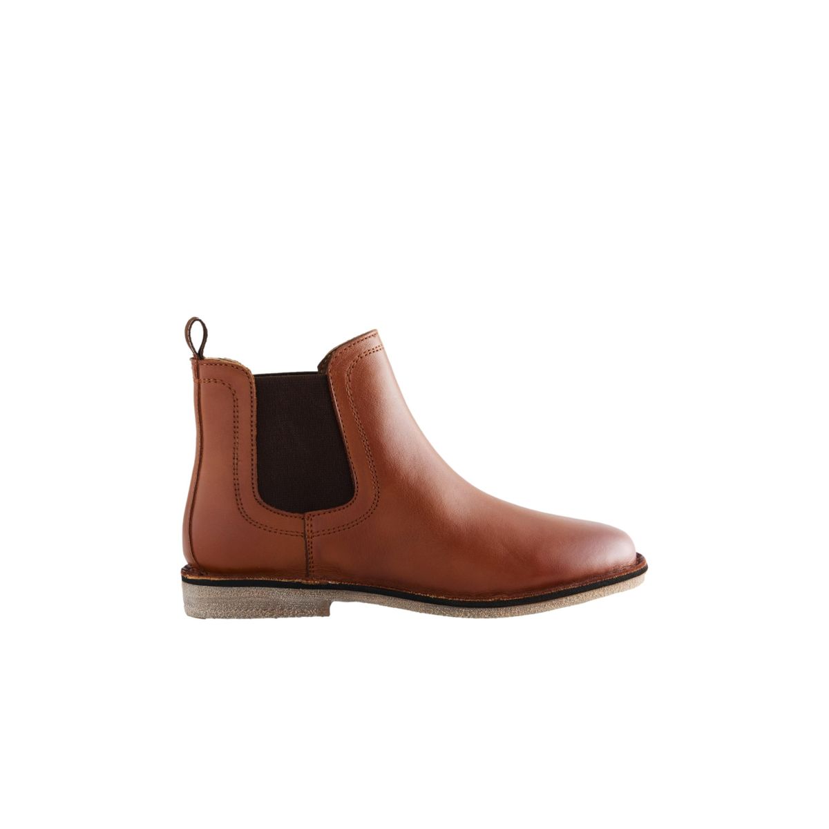 Bottes chelsea en cuir marron fauve, NEXT