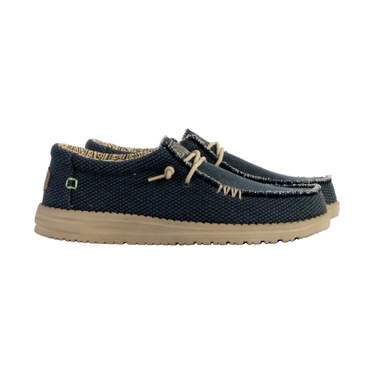 Moccassin à Lacets Wally Braided bleu sombre, HEY