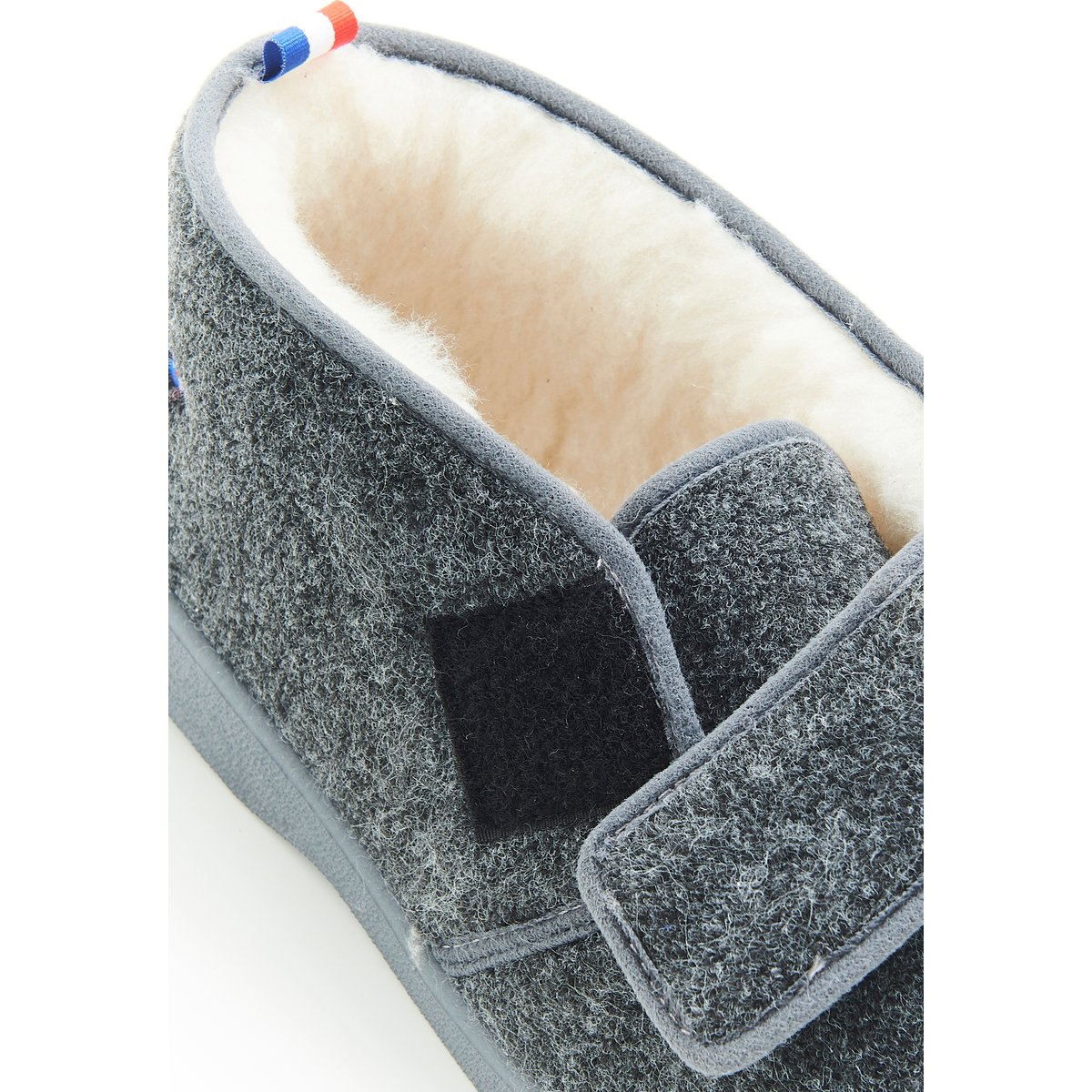 Chaussons à scratch Thermolactyl gris chiné, DAMART
