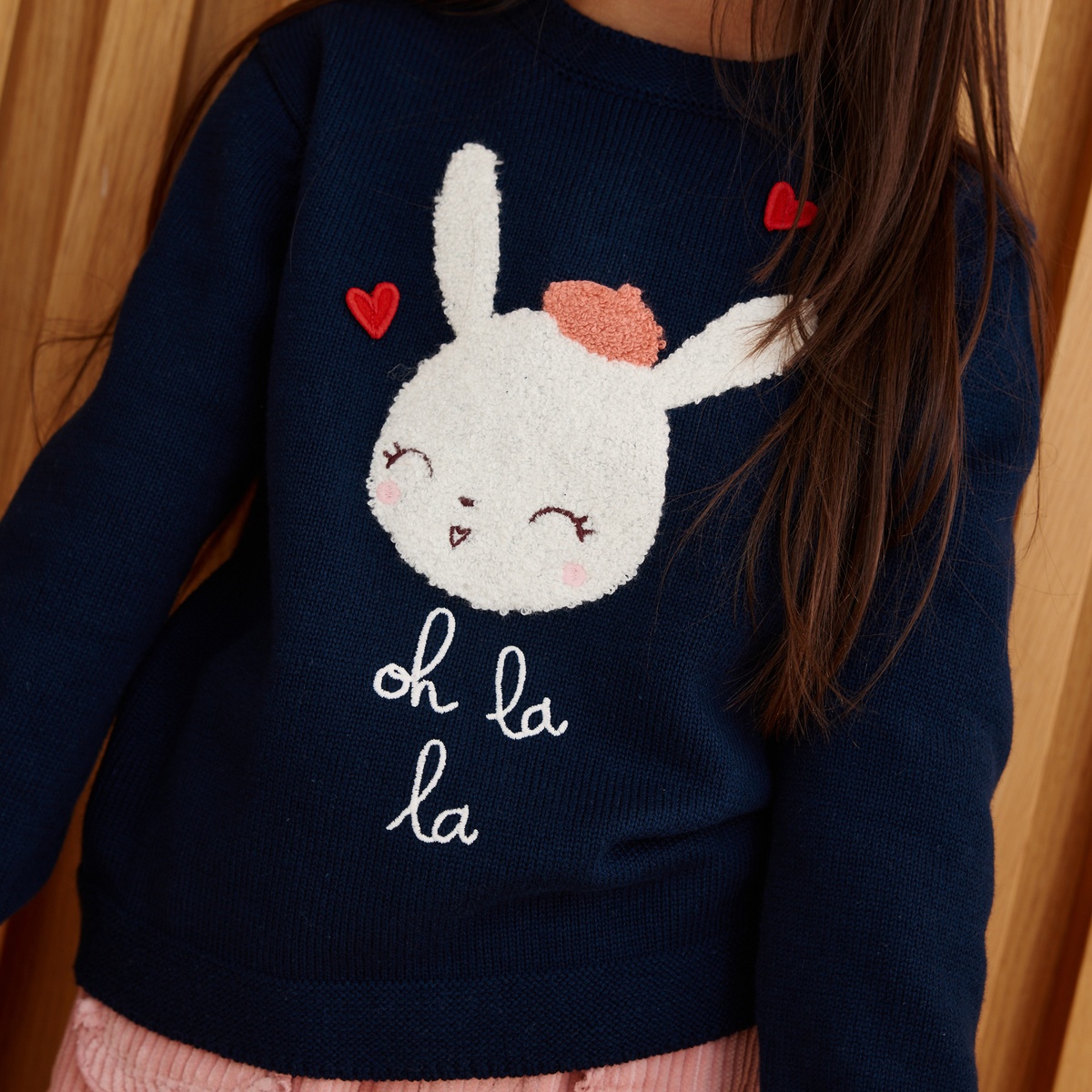 Pull bébé en tricot Aimée bleu, PETIT BEGUIN