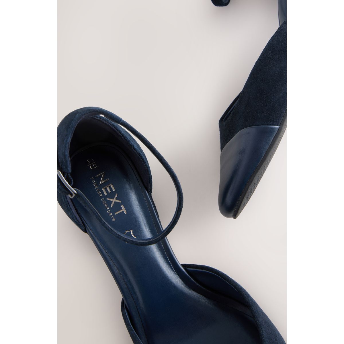 Chaussures en cuir à renfort bleu marine, NEXT