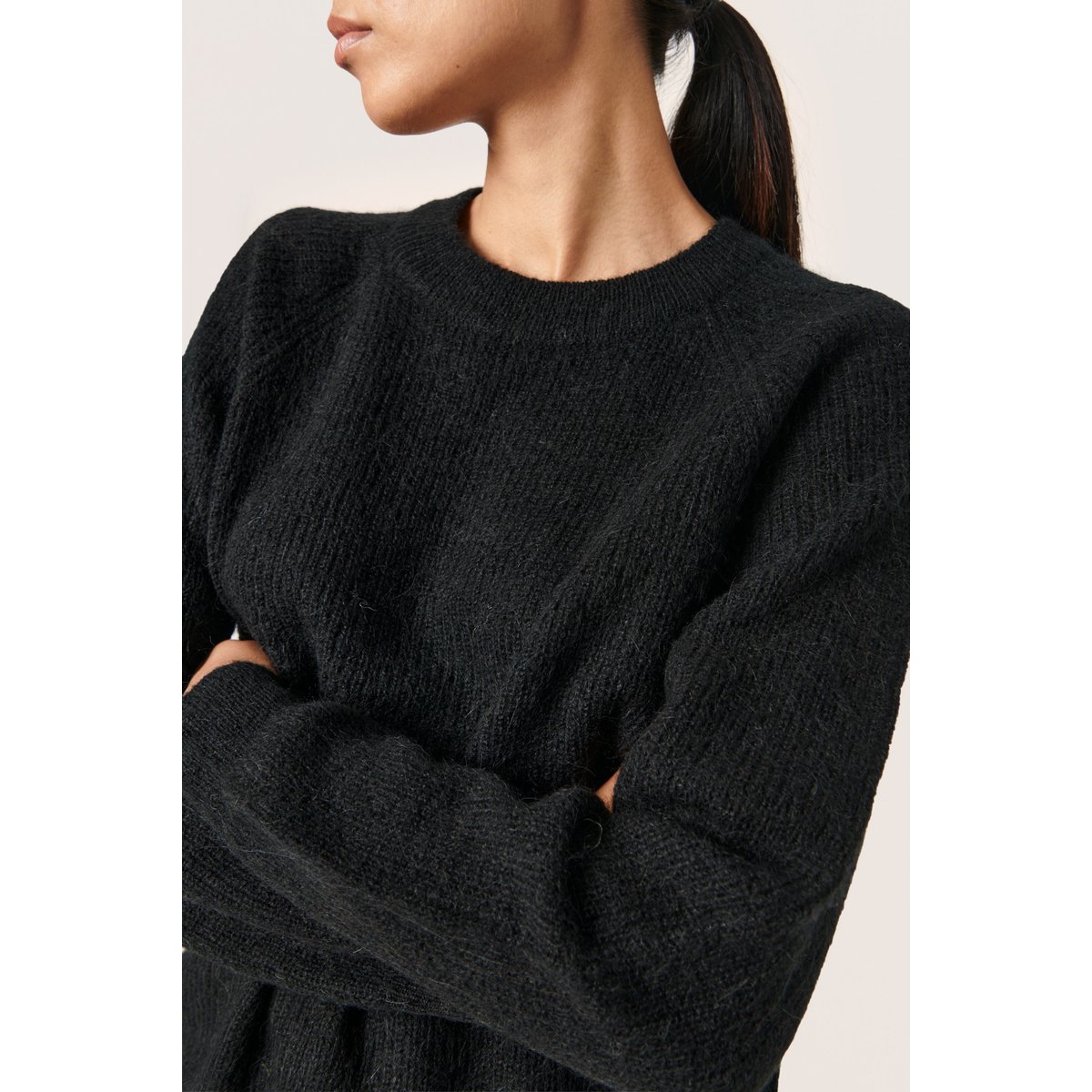 Pullover tricoté noir black, SOAKED IN LUXURY