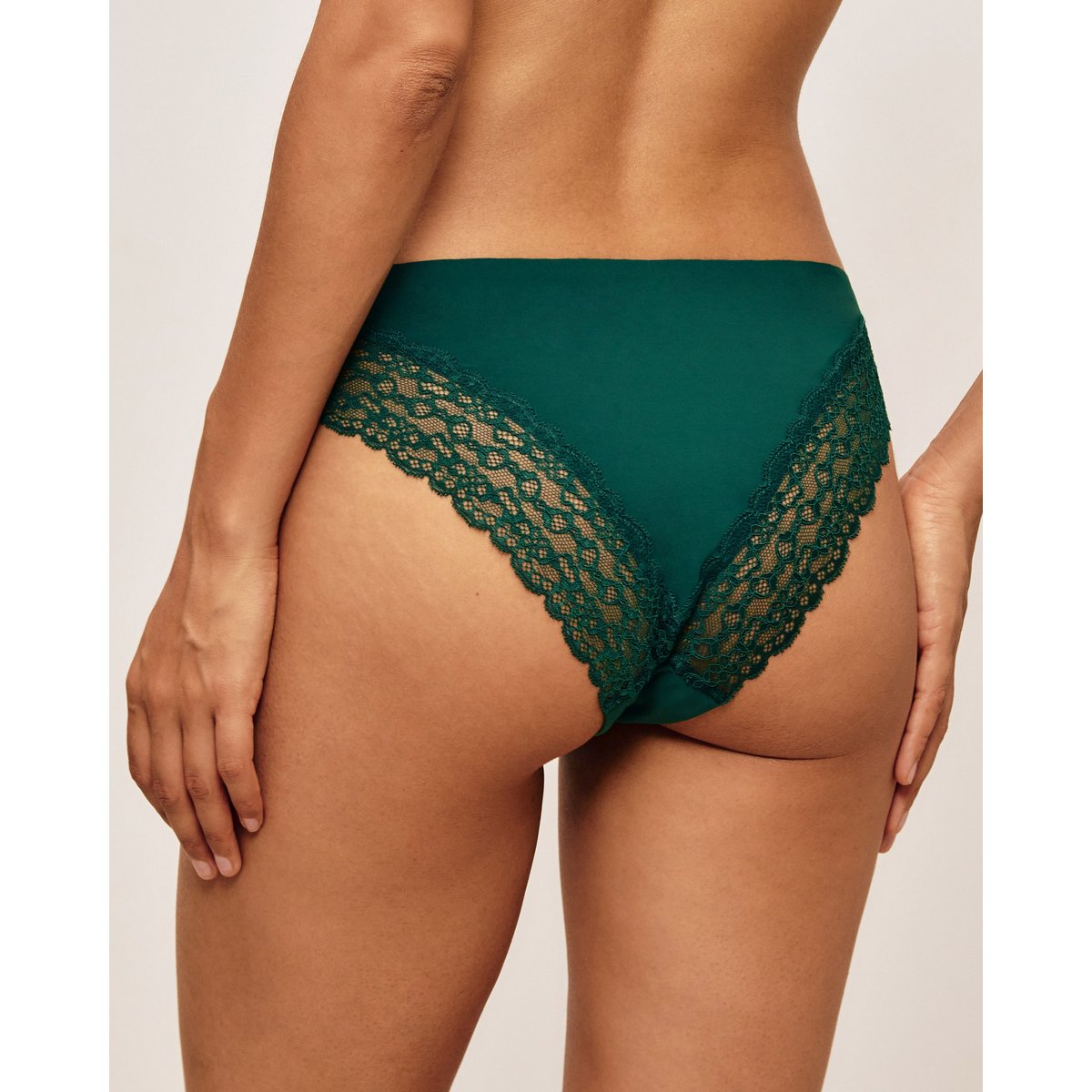 Culotte en microfibre et dentelle NEW SHOOMIZ vert sapin, UNDIZ
