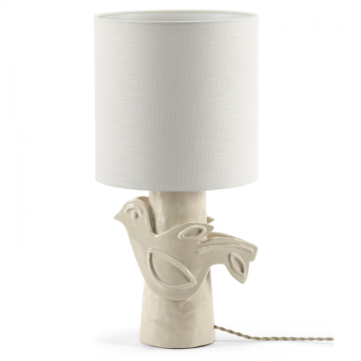 Lampe de table en grès Paloma blanc, SERAX
