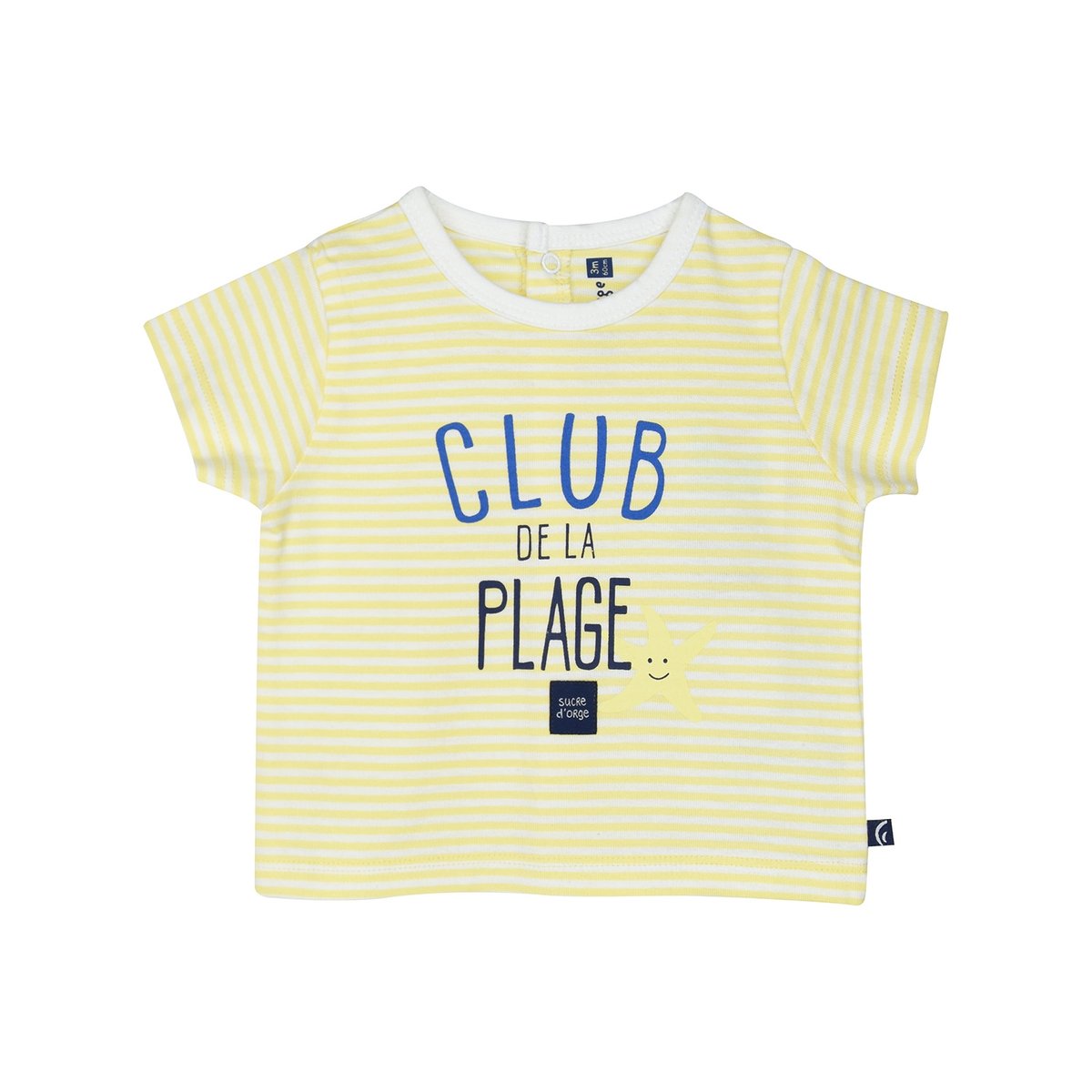Tee shirt short gecko bebe blanc, SUCRE D'ORGE