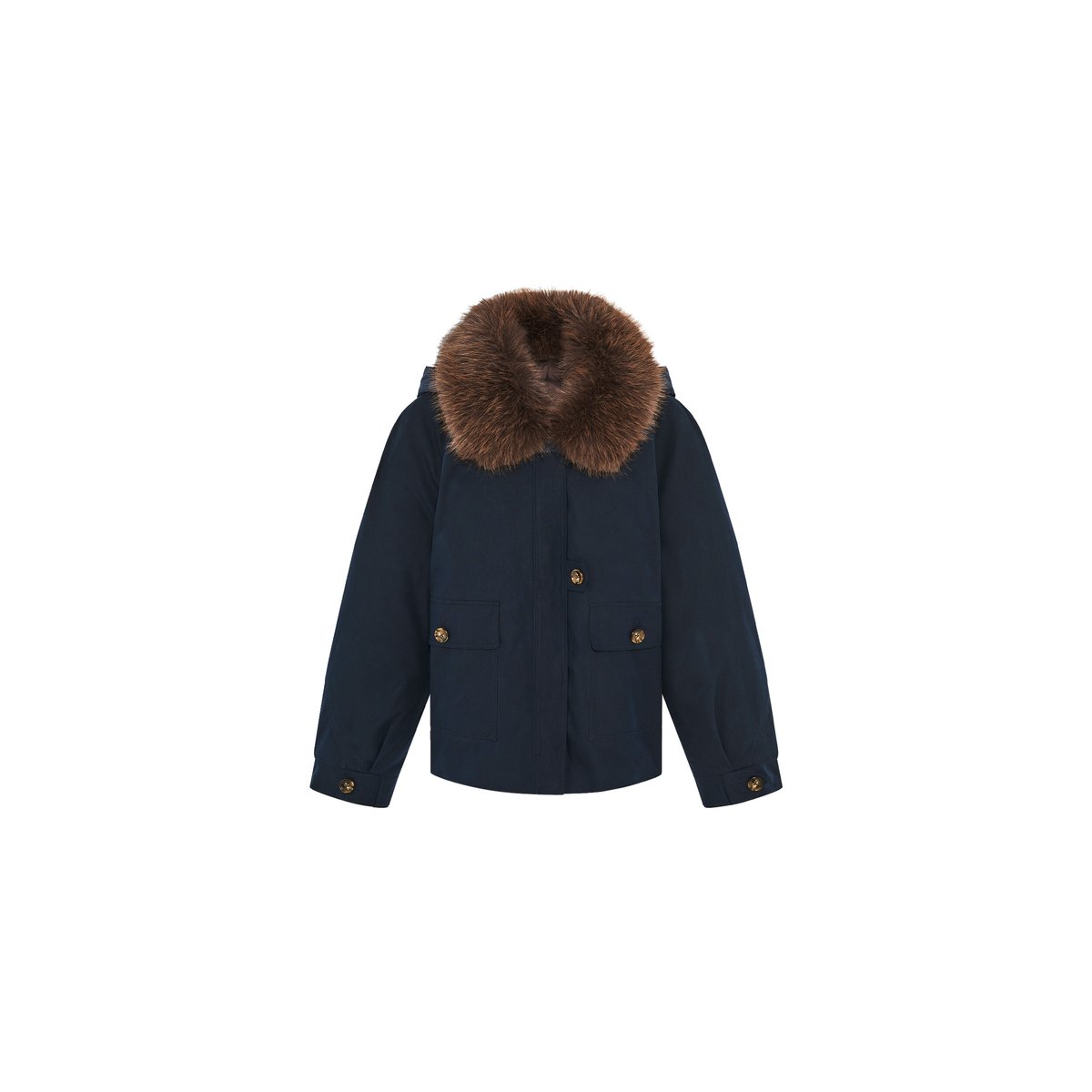 Parka courte droite GNORINA bleu marine, CAROLL