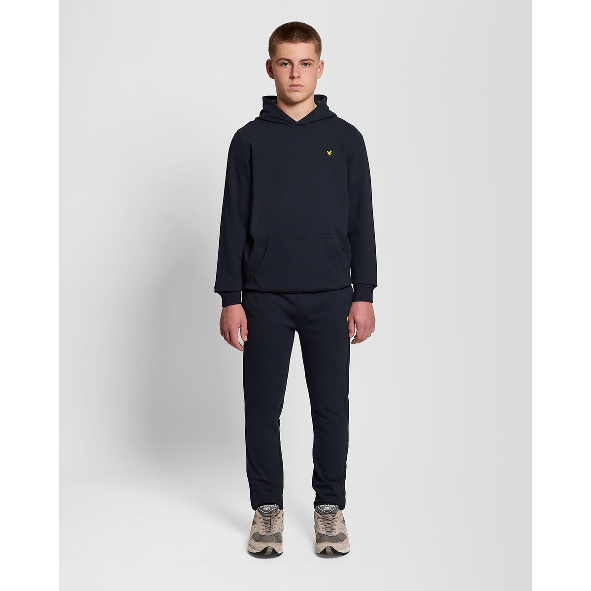 Sweat à capuche Sports en polaire grattée bleu foncé marine, LYLE & SCOTT