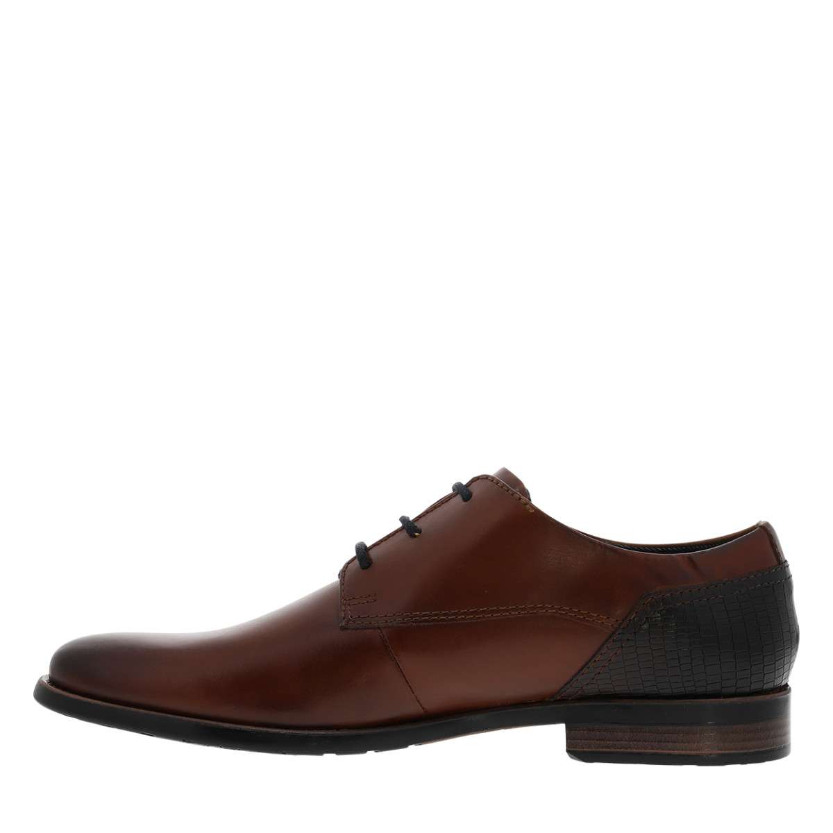 Derbies LICIO ECO cuir talon plat marron, BUGATTI