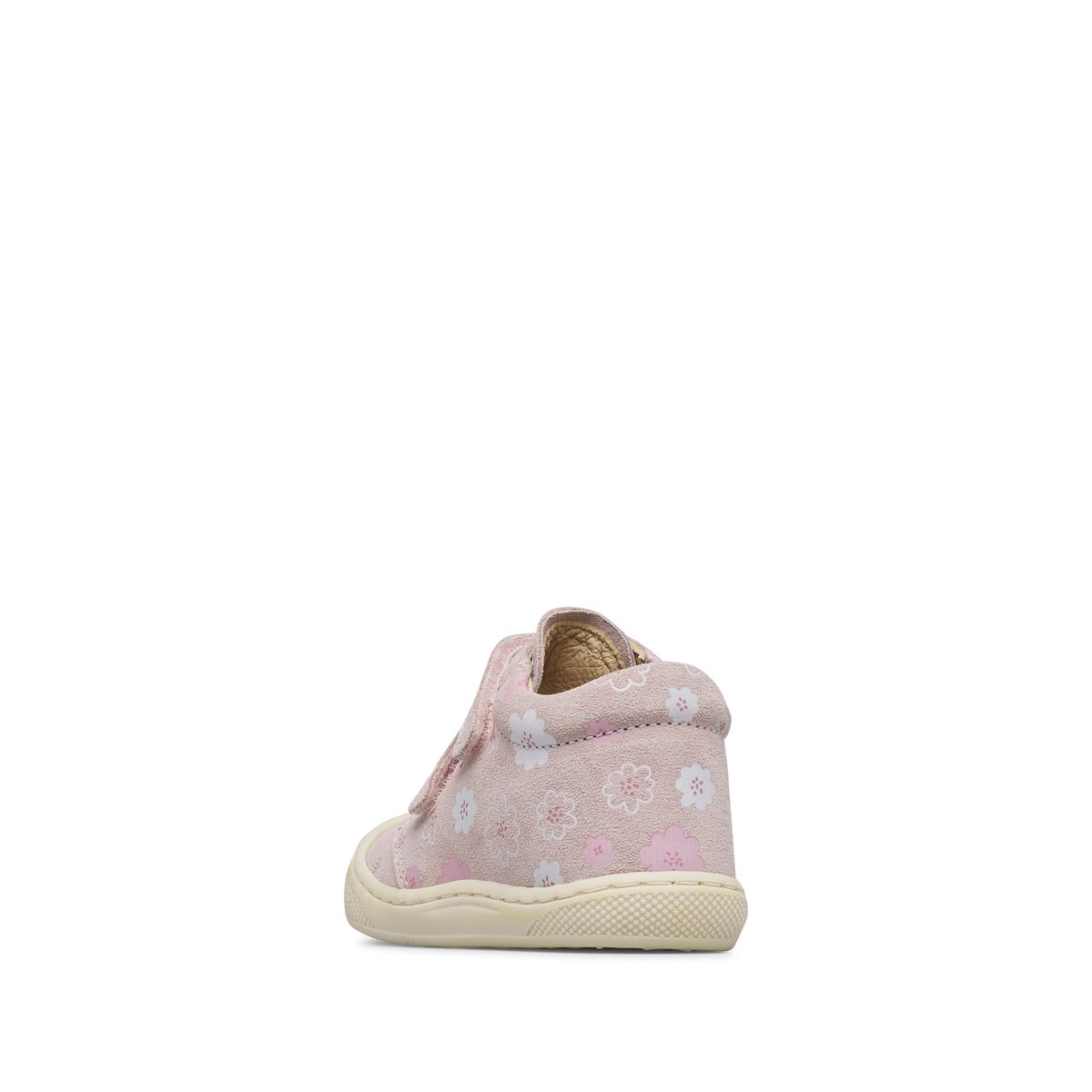 Chaussures premiers pas en daim COCOON WIDE VL rose poudré-, NATURINO