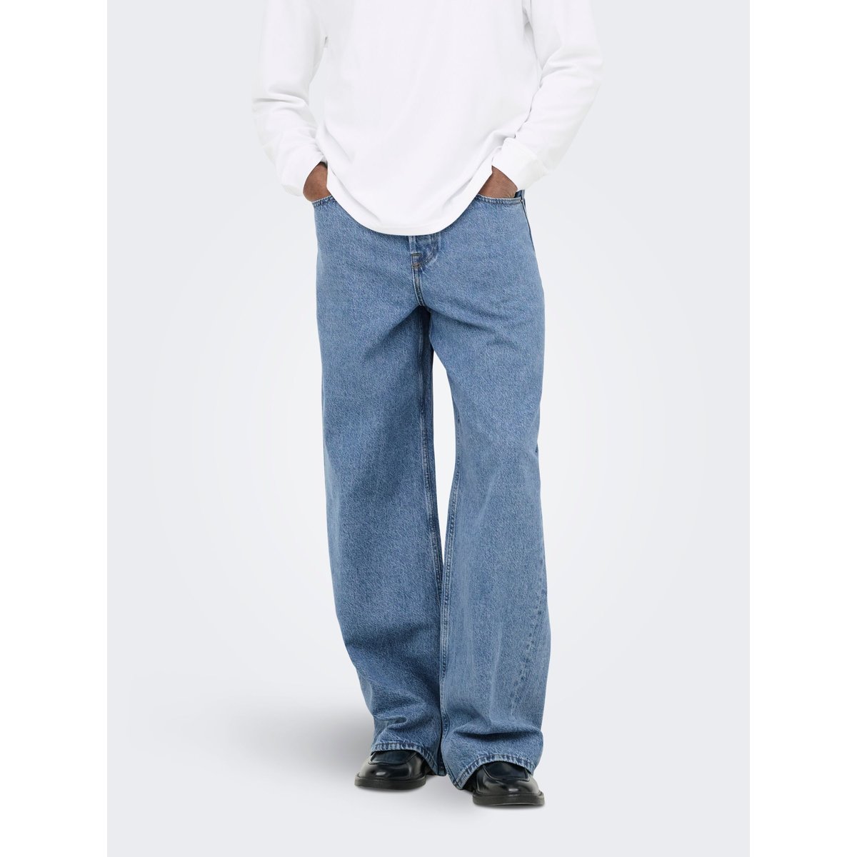 Jean À Jambe Large medium blue denim, ONLY & SONS