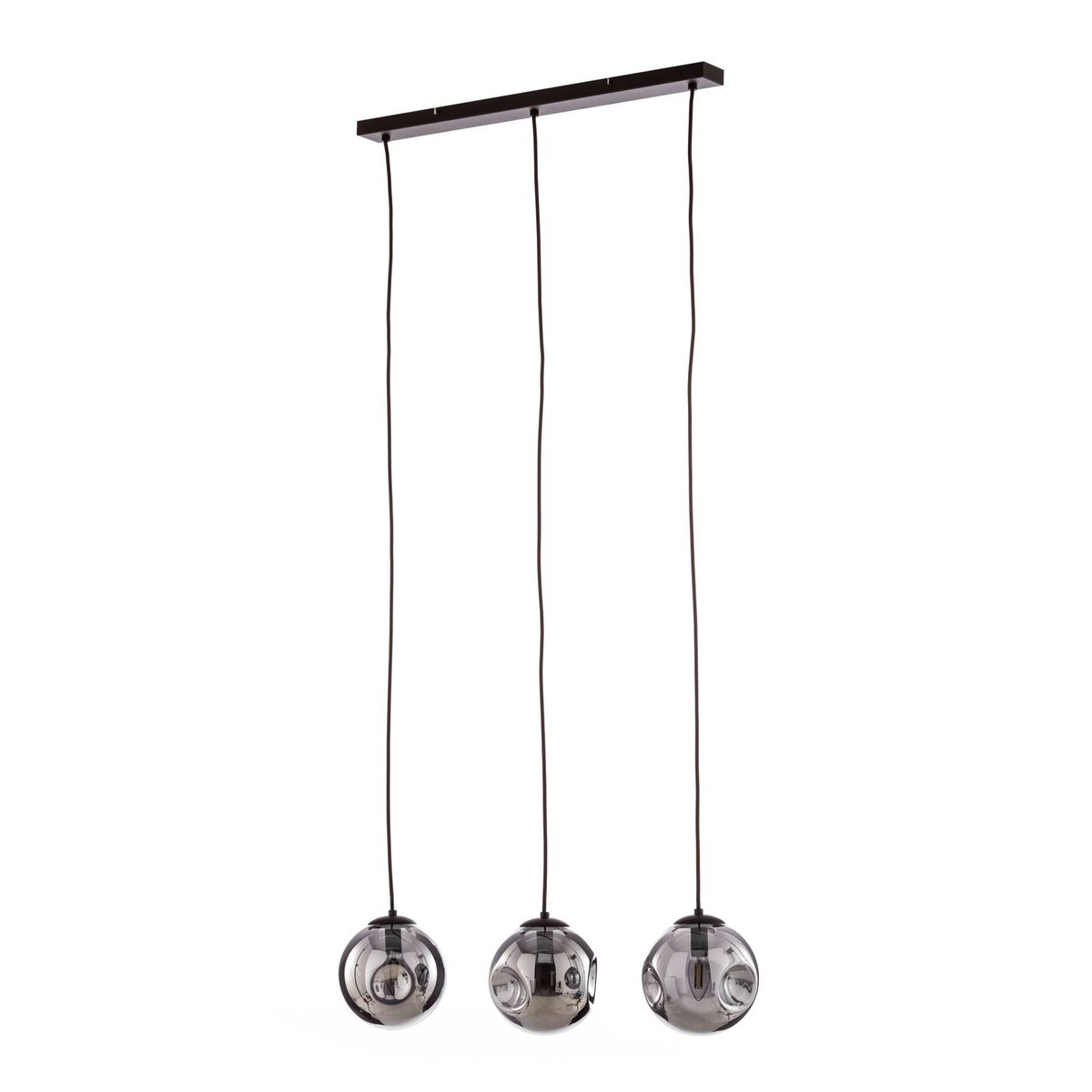Suspension en verre design, Valentina marron, gris fumé, LINDBY