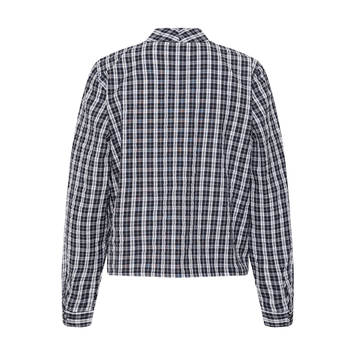 Chemise à manches longues bleu navy white check, KAFFE